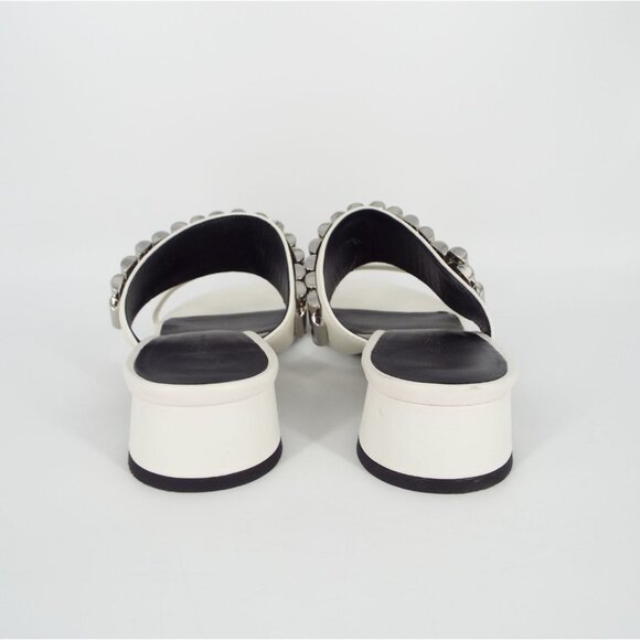3.1 Phillip Lim White Leather Drum Watch Strap Sandals Size 39 - Picture 6 of 14